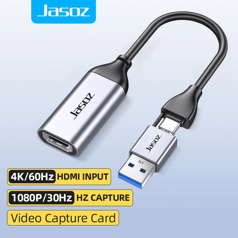 Jasoz HDMI Video Capture  Card USB 3.0 Type C with Laptop PC Phone