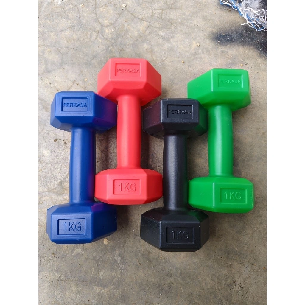 Barbel/Dumbell 1kg HEKSAGONAL SIAP PAKAI ( 1 BIJI) sudah ada isinya