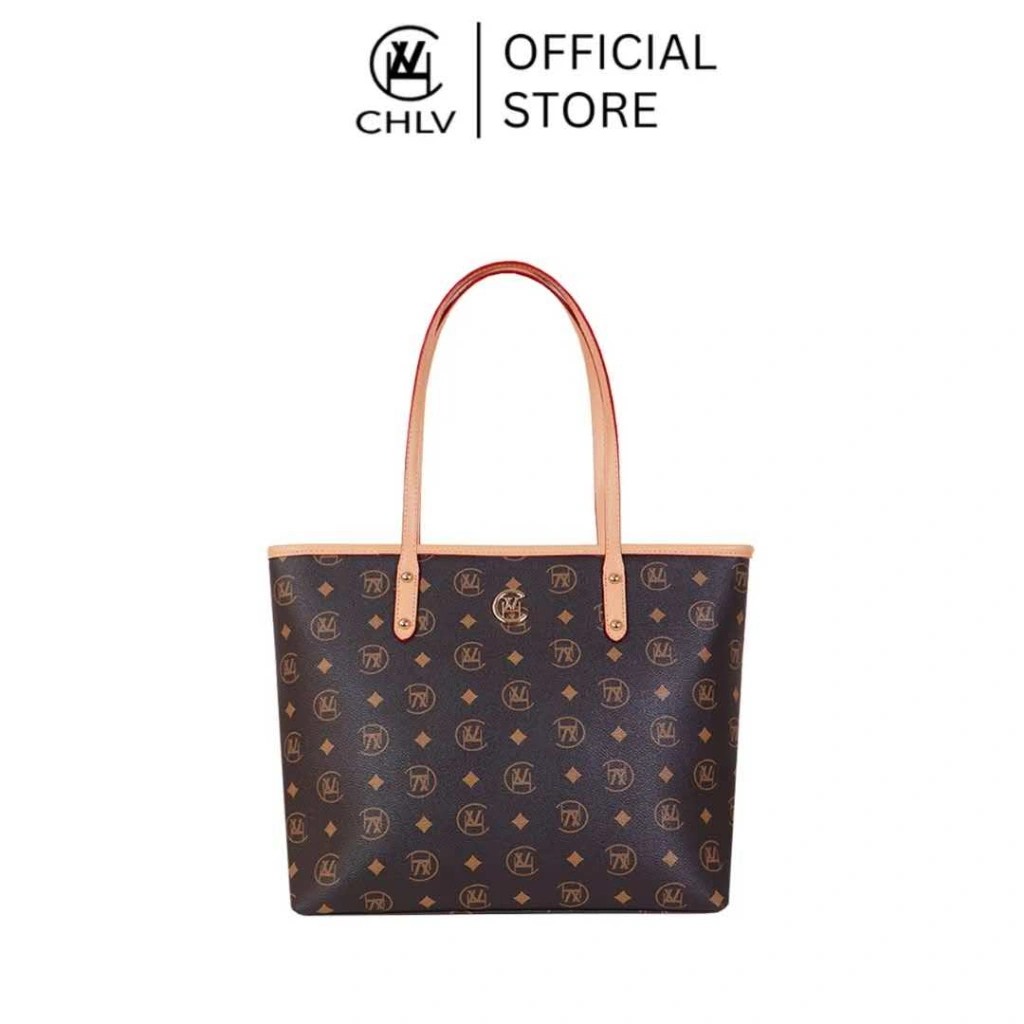 CHLV Totebag Wanita Import Tas Bahu Medium tote bag anti air bahan pvc Quilted Shoulder tote bag Jinjing Make Up Monogram Hand Bag Korean Style Kekinian Elegant tas kantor wanita Tas Kuliah Wanita Premium tas import wanita tas tote bag wanita COD tas bag