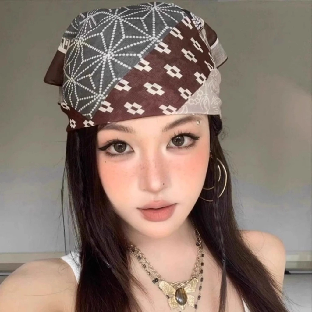 Musik Hip Hop Slayer Bandana Gadis Manis Keren Dan Seksi Amerika Vintage Scarf Printed Motif Mete Paisley Syal Leher Wanita 70x70 Jilbab Segiempat