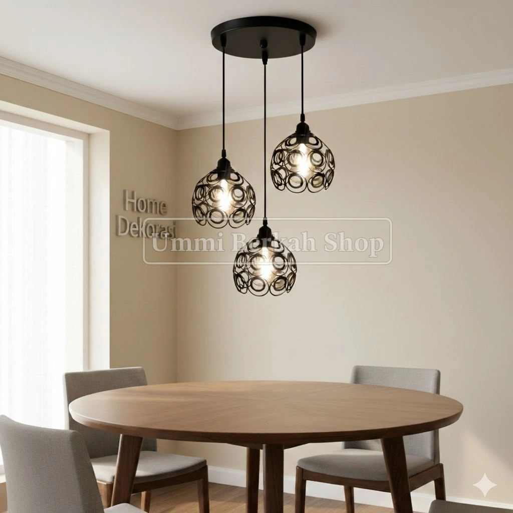 LAMPU Gantung Minimalis/ Lampu Hias Ruang Tamu/ Lampu Industrial/ Lampu Hias Plafon