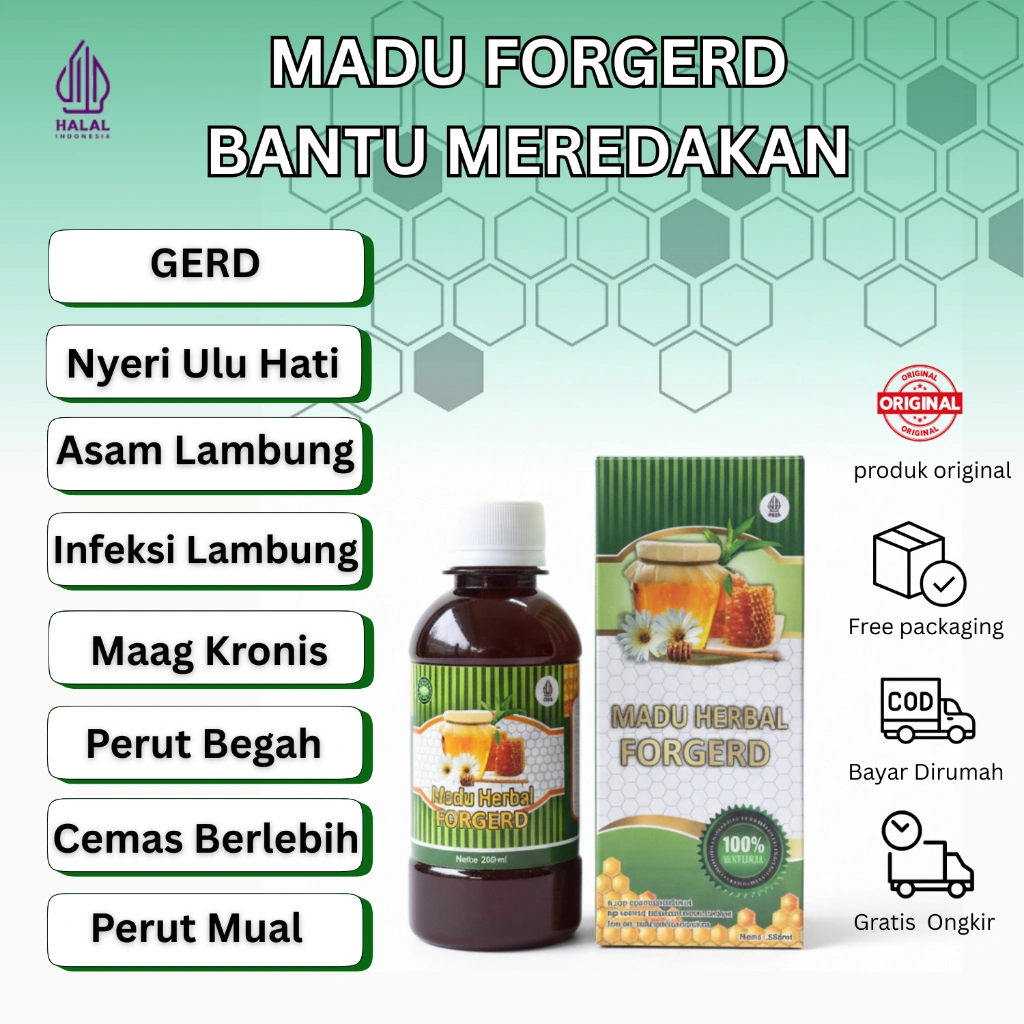 Madu Forgerd Obat Infeksi Lambung, Obat Gangguan Pencernaan, Radang Usus (Aman Untuk Ibu Hamil)
