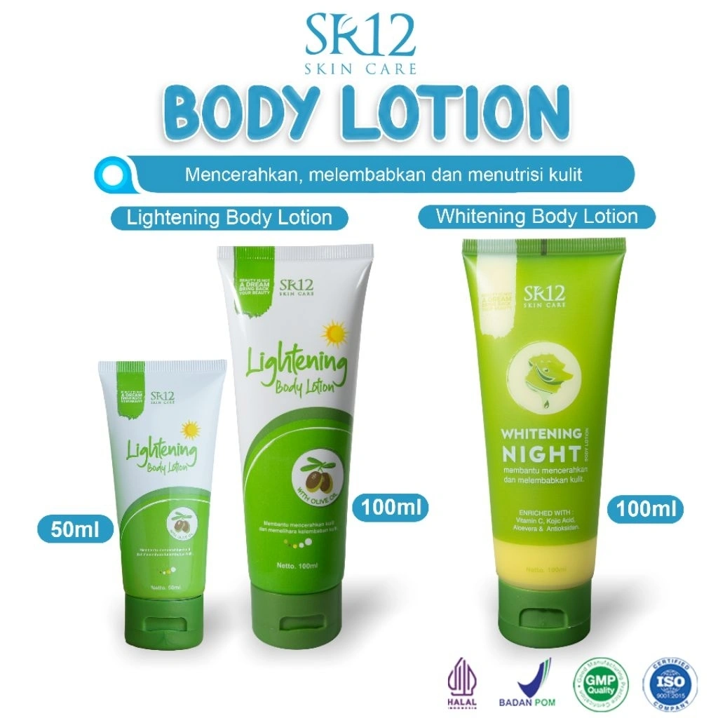 Body Lotion Whitening BPOM sr12 – Mencerahkan Cepat, Melembapkan Seharian Body Lotion Parfum Tahan Lama – Wangi Mewah Seperti Perfume Lotion Pemutih Badan – Whitening Cerah Merata, Tidak Lengket Body Lotion Brightening – Wangi Premium, Cepat Menyerap