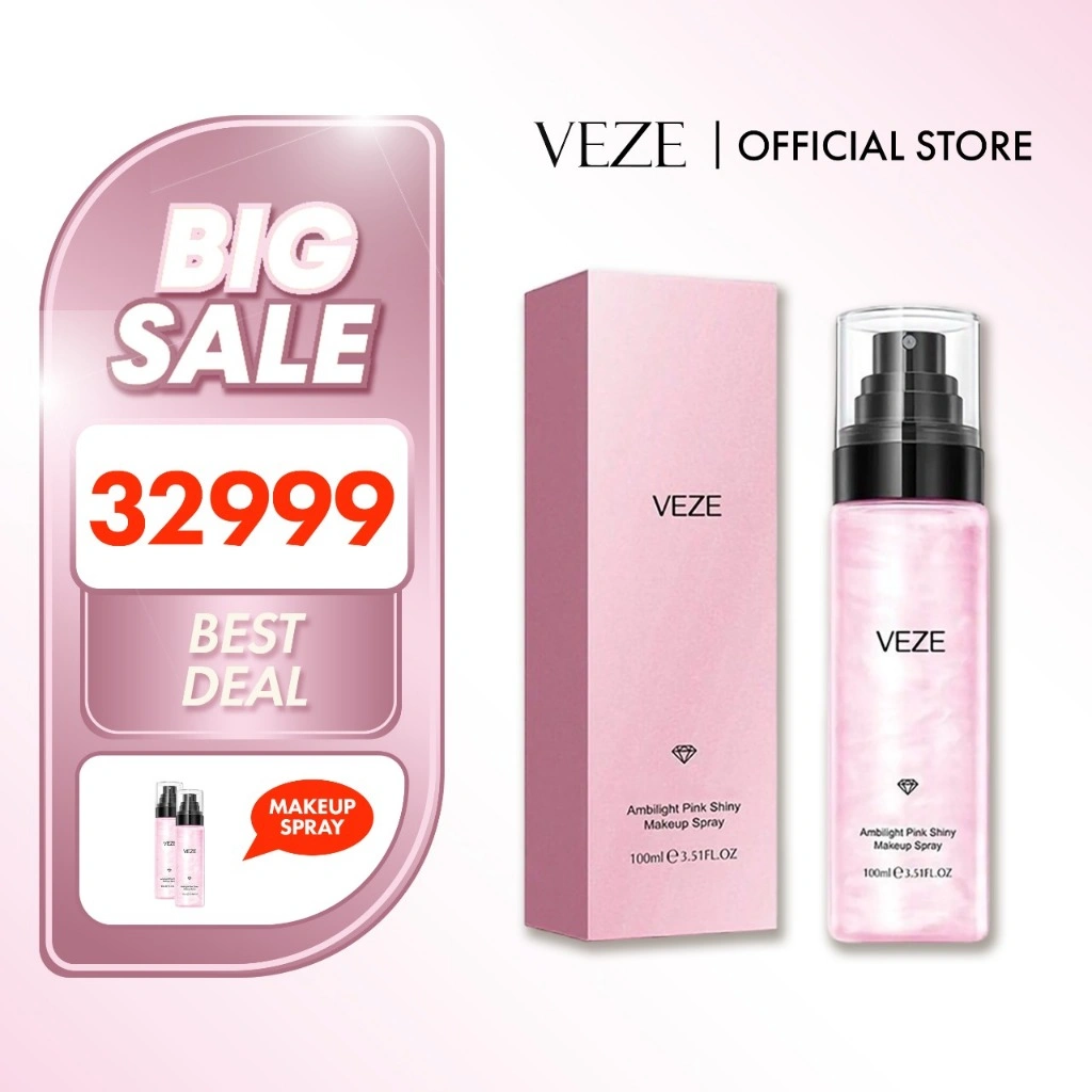 [BPOM] - VEZE Makeup Spray  Riasan Semprotan Air Ringan Otot Pelembab Kontrol Minyak Tahan Lama 100ml