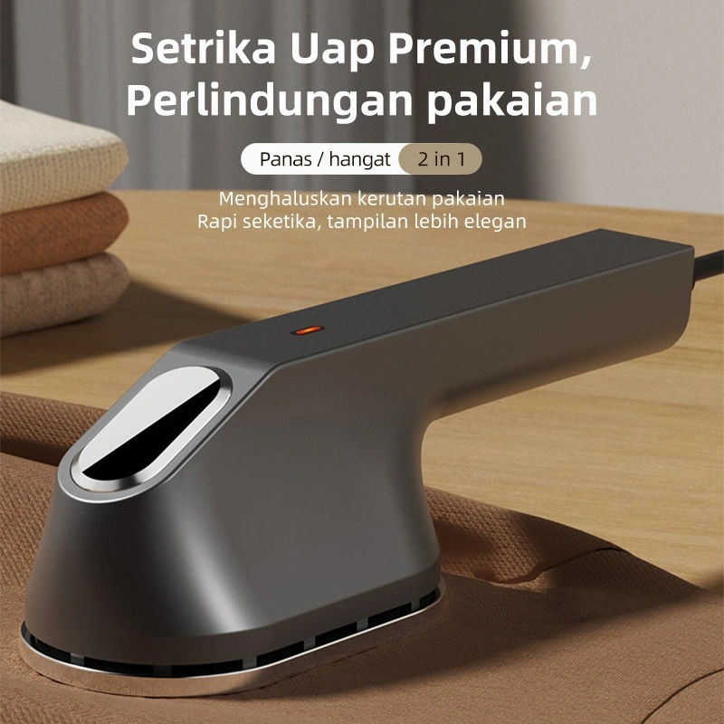 Bajiss Setrika uap genggam gantung setrika listrik tampilan digital mesin setrika pakaian rumah