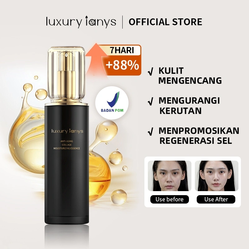 luxury Ianys Anti-Aging Essence Toner Wajah 120ml  Toner Hydrating Melembabkan Mencerahkan  Mengurangi Keriput Garis Halus Whitening Glow BPOM Aman Semua Jenis Kulit