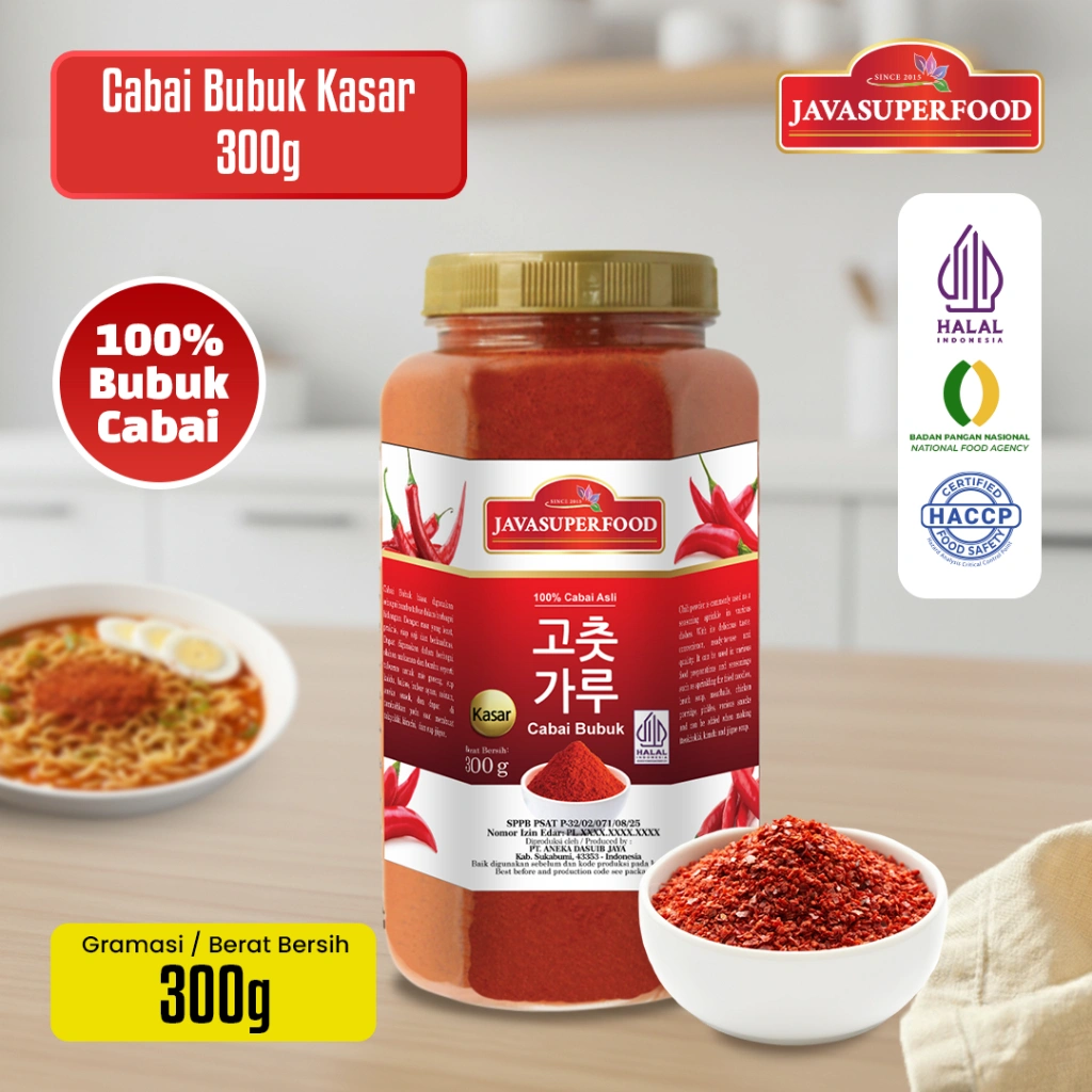 Bubuk Cabe Korea [Kasar] Toples 300g / Korea Chili Powder Korea Bottle 300g