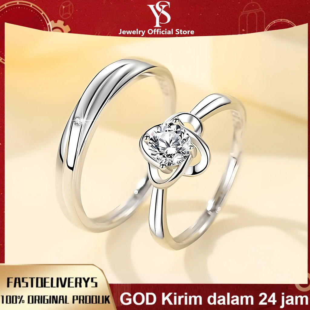 YSJEWELRY Cincin, Cincin Mawar, Cincin Titanium Minimalis Anti Alergi untuk Wanita (Cocok untuk Sehari-hari), Cincin Pasangan Stylish Anti Hitam & Anti Karat untuk Wanita.