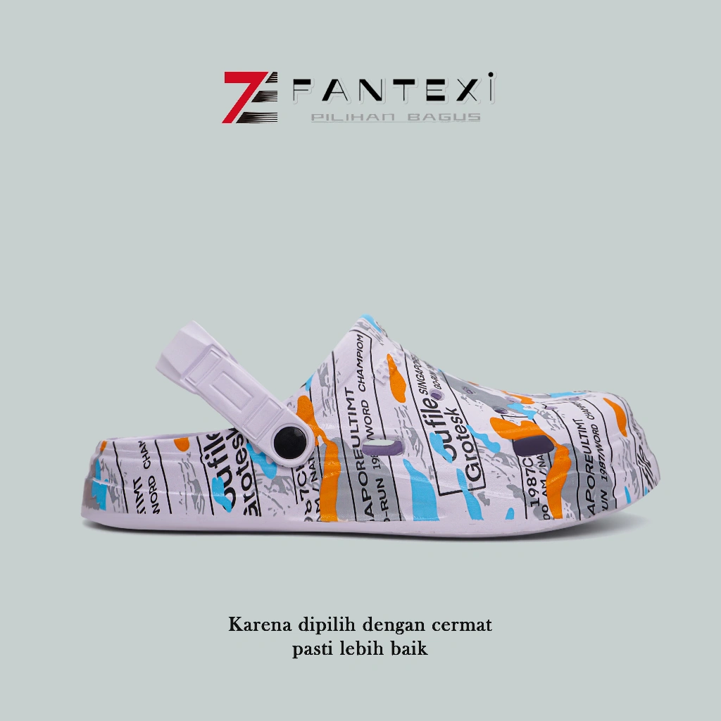 Sandal Selop Baim Clog Pria Dewasa Motif Loreng Terbaru
