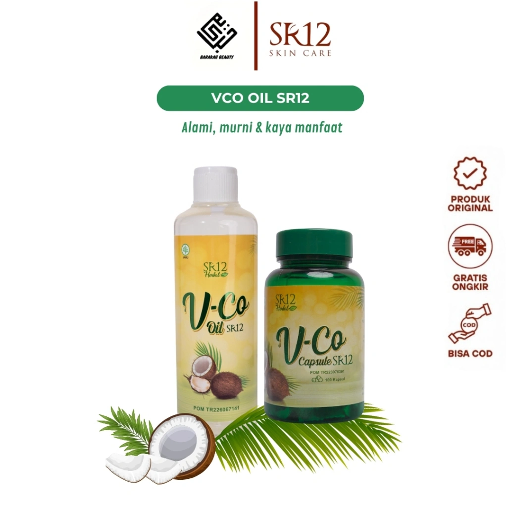 VCO Oil SR12 Original Minyak Kelapa Murni-Biang Keringat-Ruam Popok Bayi-Obat Ruam Merah-BPOM