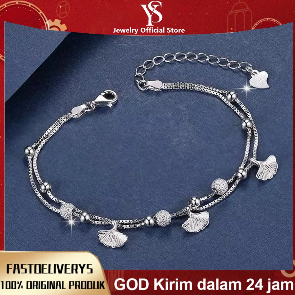 YSJEWELRY Gelang tangan perak S925 merek , aksesori fashion wanita yang bisa dipakai bersamaan