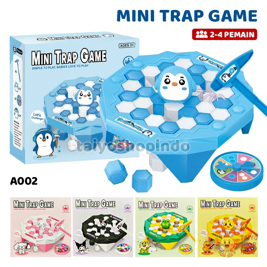 TAIYO Mini Trap Board Game Hewan Ketok Pukul Balok Strategi Keluarga Teman Ice Breaking Out Mainan