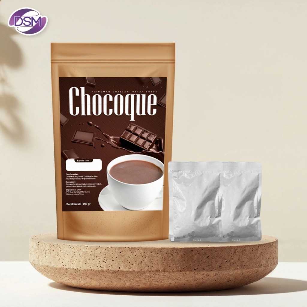 Minuman Coklat Bubuk Chocoque Gratis Teh Jasmine pcs 15 gr