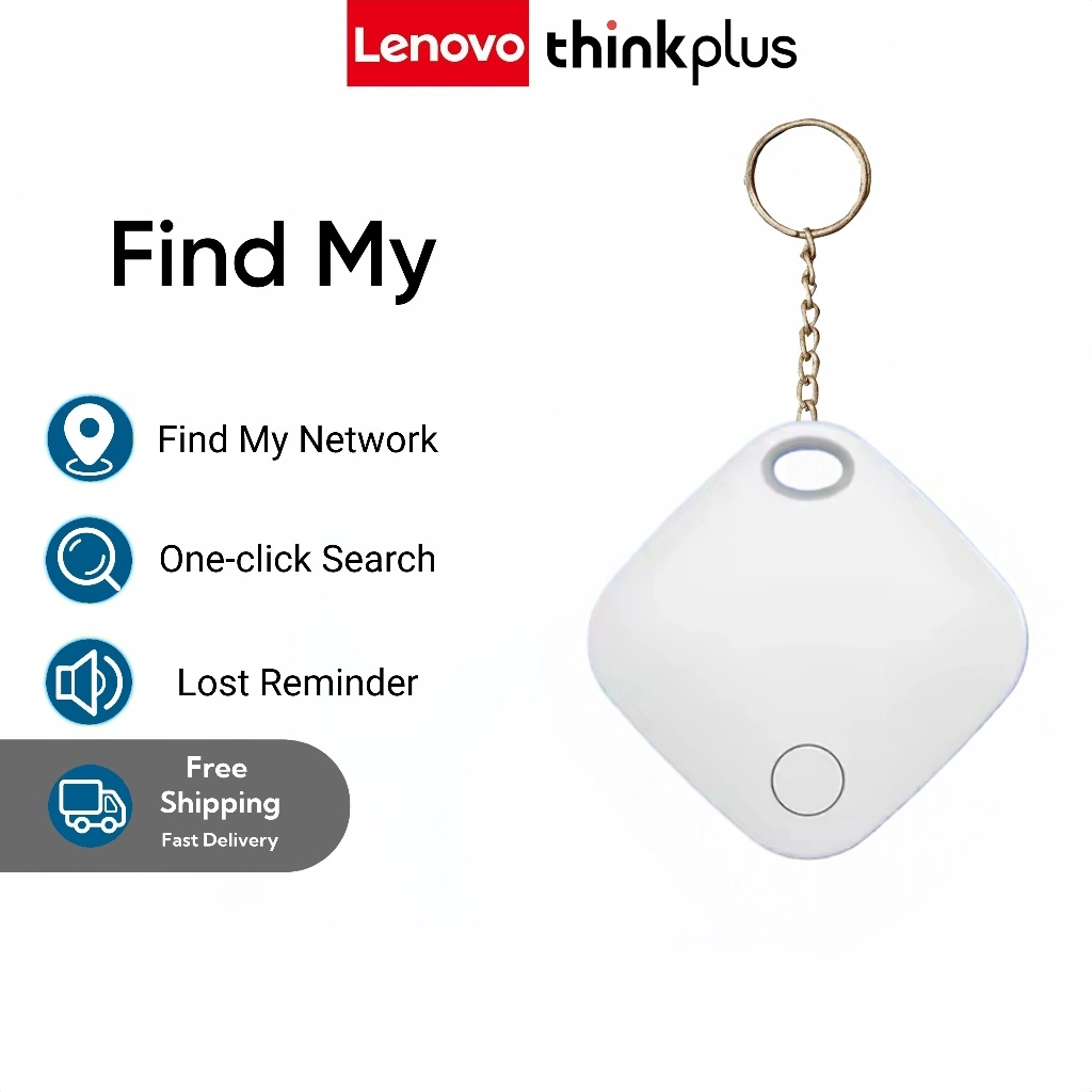 Lenovo x Bridio Smart Tag Find My Smart Tracker Official Apple Find My Network 75dB Alarm 12-Month Battery Bluetooth Locator Anti Lost