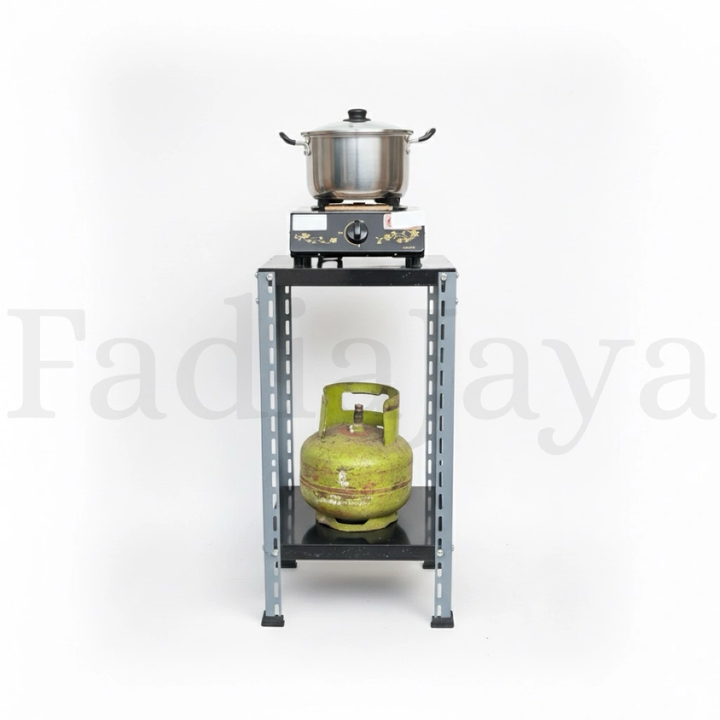 Meja Kompor 1 Tungku Galon Dispenser Air Minum beras Magic Com Jualan Besi Anak Kost