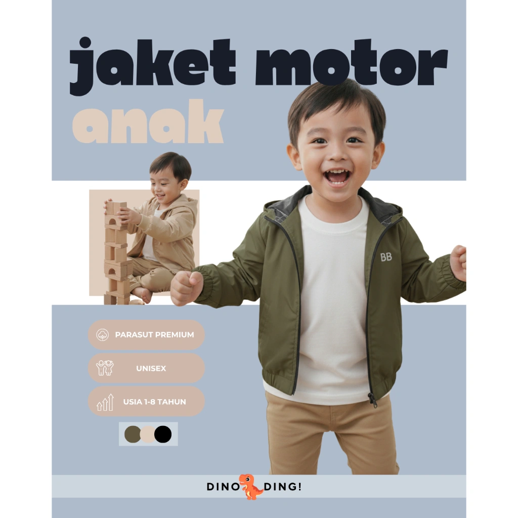 Jaket Parasut Outdor Anak Laki Laki Usia 0 8 Tahun Sweater Hoodie Anti Air Anak Cowok