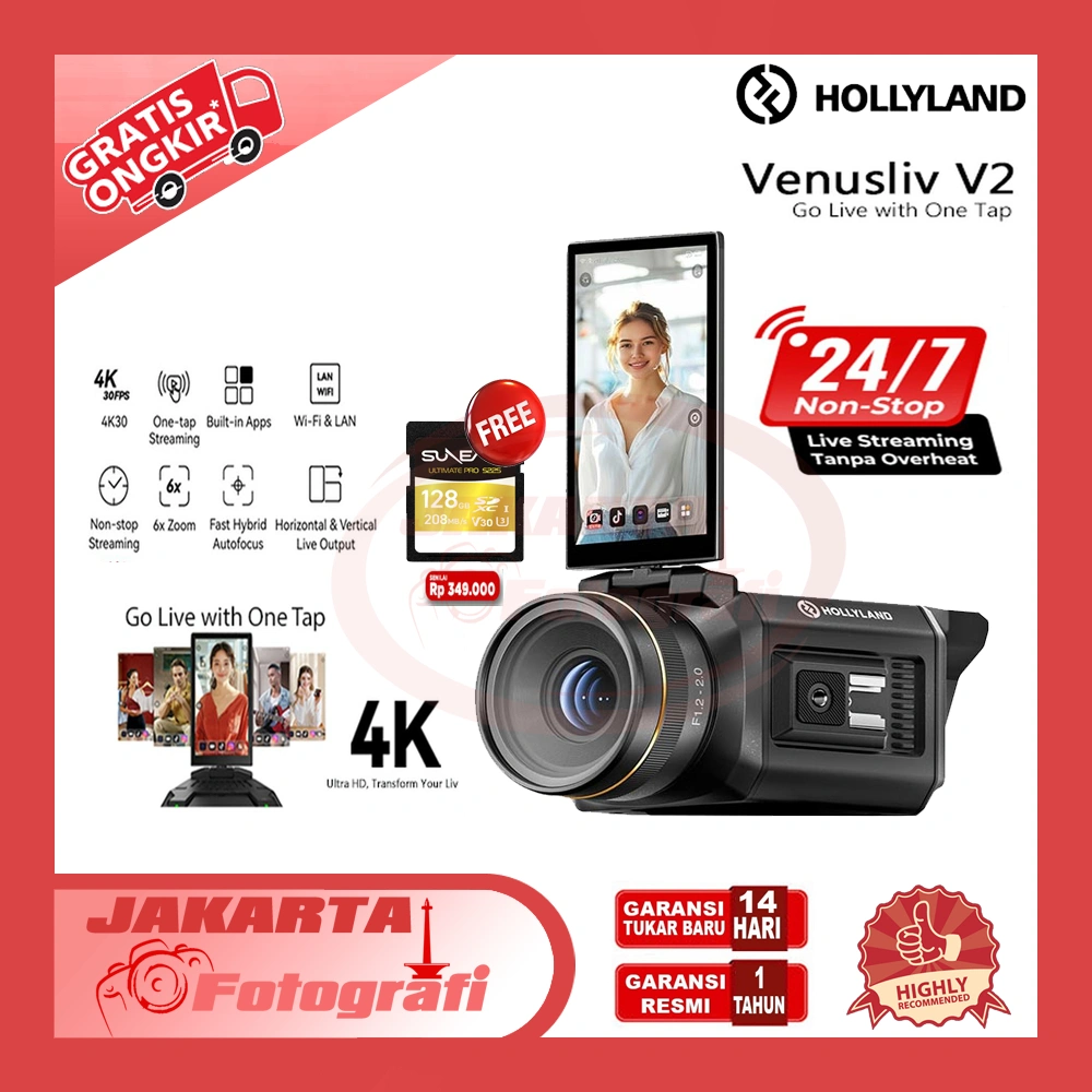Hollyland VenusLiv V2 All-In-One Streaming Camera Venus Liv  Resmi