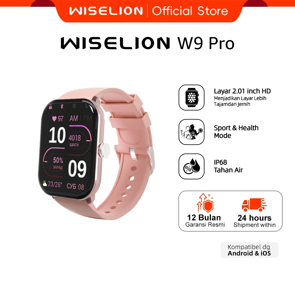 WISELION W9 Pro Fashionable Smartwatch - Women Health Monitoring & Sport Analyse - iP68 Water proof | | Sport & Health | 2.01" AMOLED Display | Hi-Fi Sound Music | SOS | Women's Watches | Men's Watches | Sleep Monitoring | Oximeter
