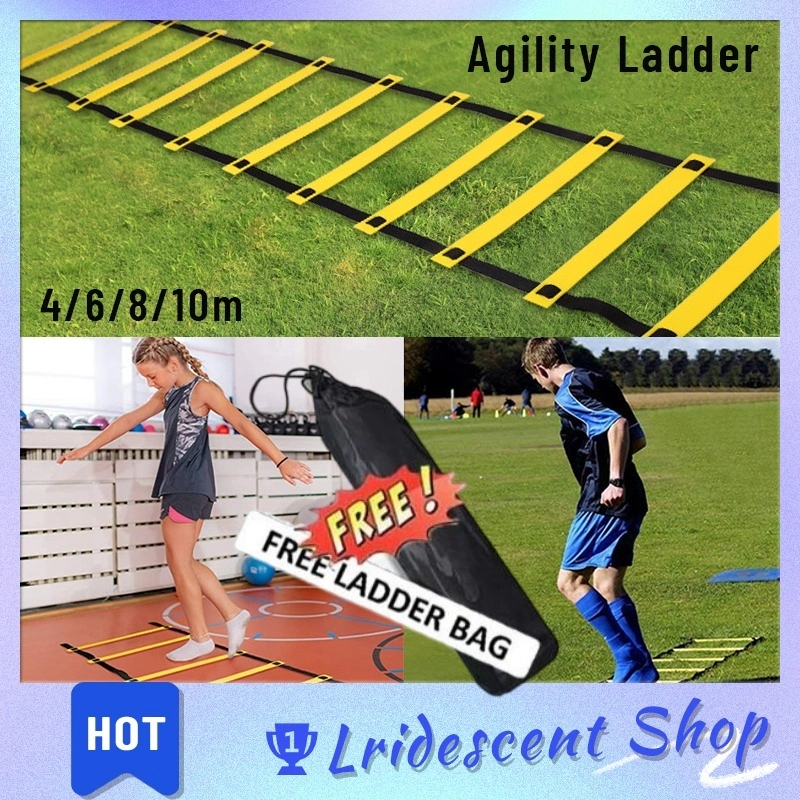 Agility Speed Ladder Drills 4,6,8,10 Meter/Tangga Tali Nilon Untuk Latihan Kecepatan / Kelincahan /Latihan Atlit