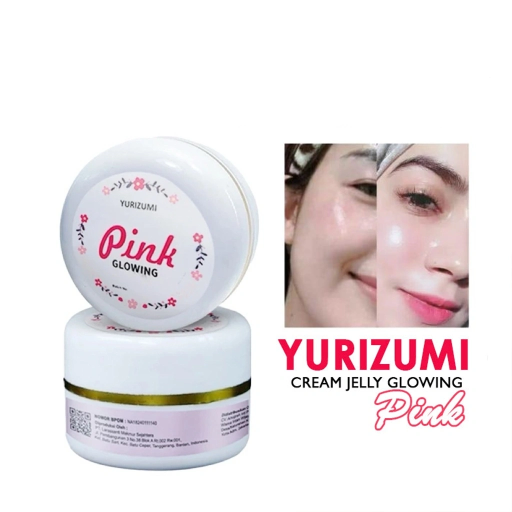 Yurizumi Jelly Glowing Pink Cream Krim Pelembab Pemutih Wajah Cepat Alami - AF