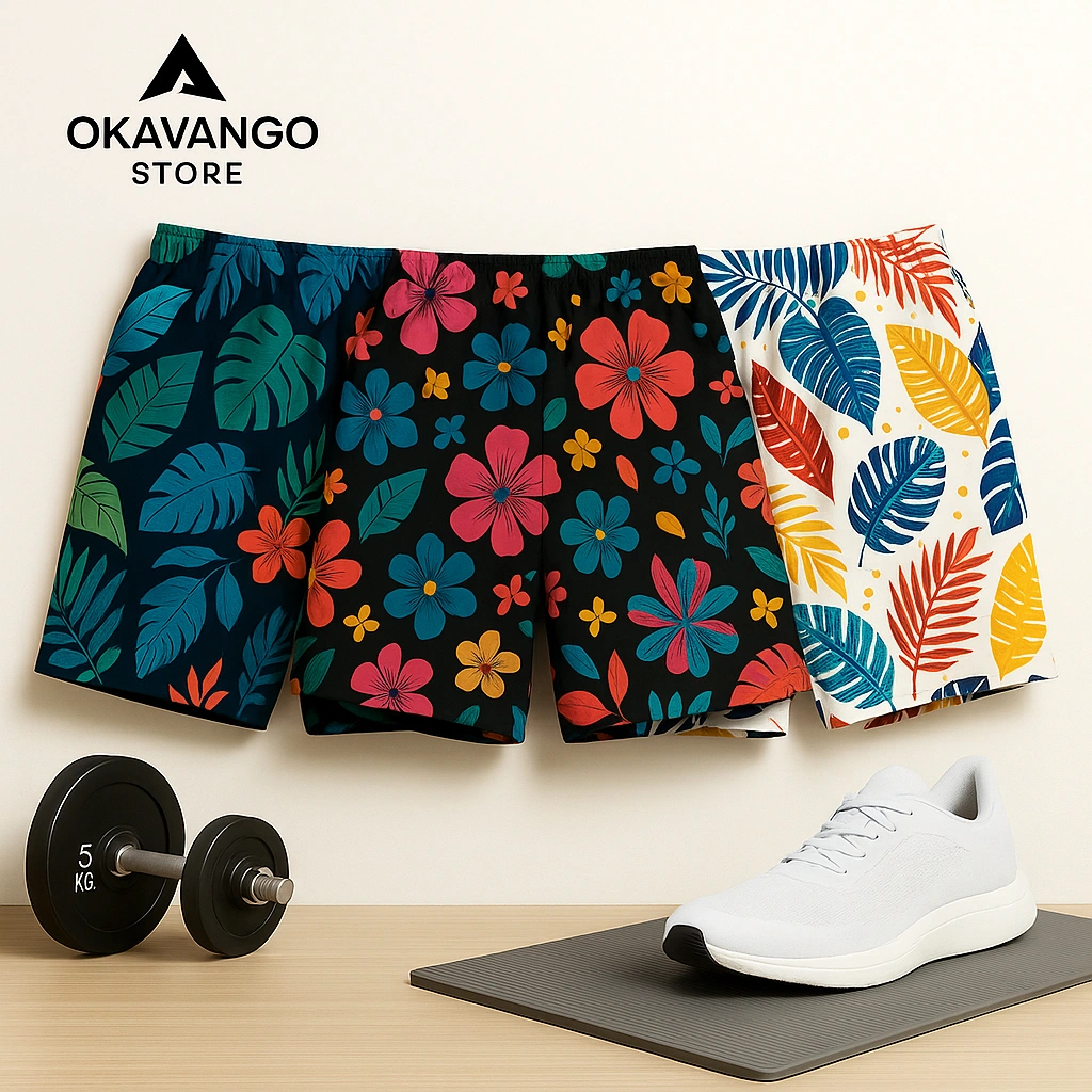 OKAVANGO STORE – Celana Pendek 3 PCS Wanita Santai Kekinian