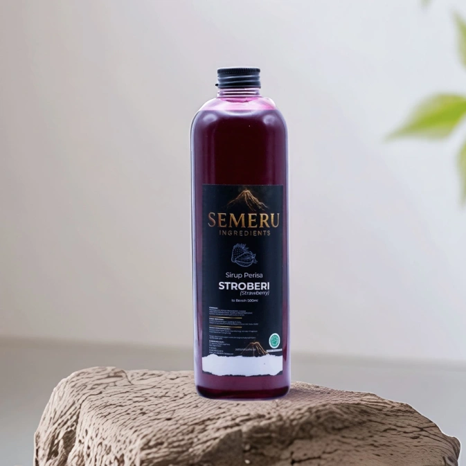 Semeru Sirup - Syrup Strawberry 500ml - Sirup Minuman Rasa Strawberry