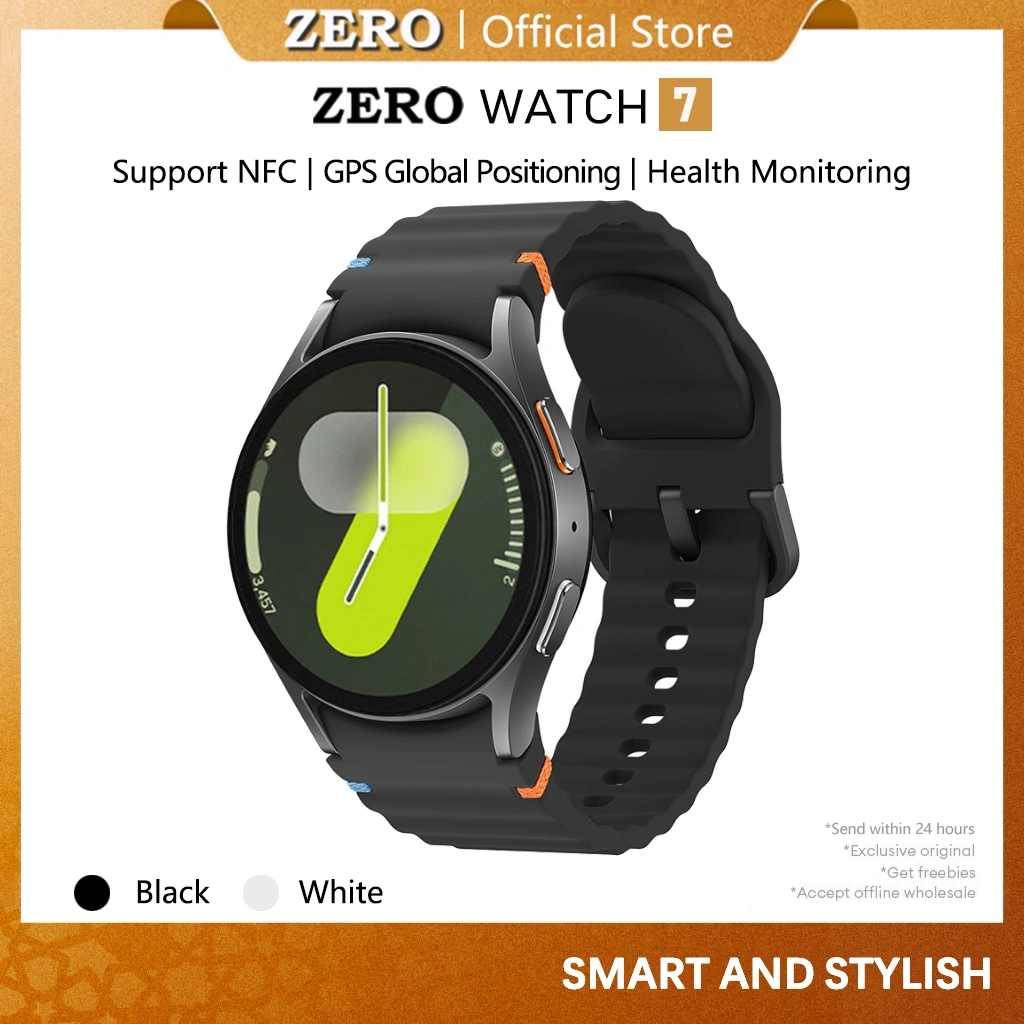 [Support NFC] Zero Watch7 Smartwatch GPS Full Touch Screen Weather Synchronization Waterproof lP68 Bluetooth Phone Call Health Monitoring IOS & Android Sleep Monitoring Customized Dials Female Physiological Period Remote Control Photo Jam tangan pintar