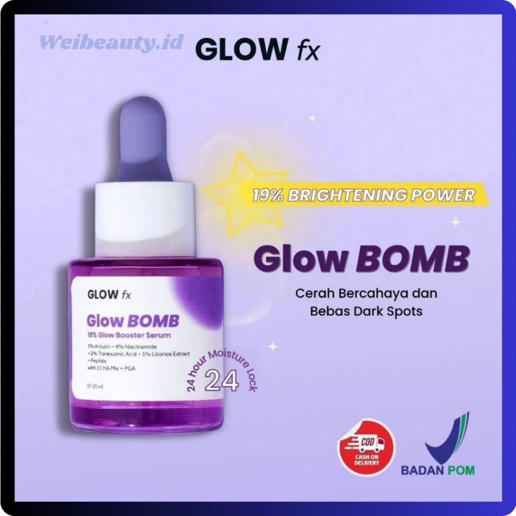 GLOW FX Glow Bomb Serum Glowing Bekas Jerawat 19% Brightening Power XX382