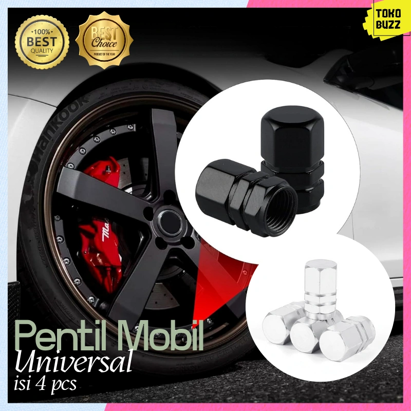 Tutup Pentil Ban Mobil Motor Alumunium 4pcs Design Modern Minimalis Universal