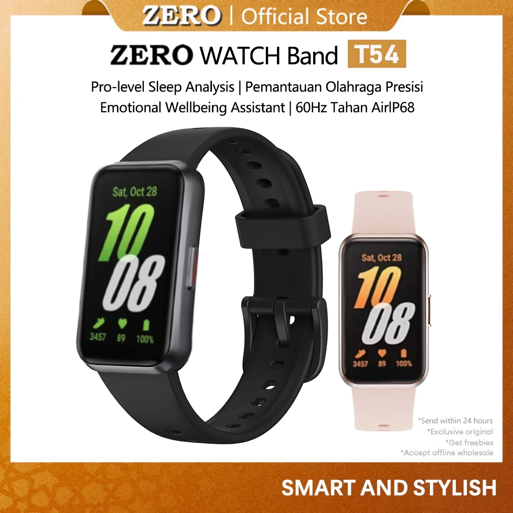 [BEST SELLER] Zero Band T54 Smartwatch Bluetooth Call Pro-Level Sleep Analysis | Emotional Wellbeing Assistant Smartband Waterproof 100+ Sport Modes Refresh rate 60 Hz Jam Tangan Wanita Custom Wallpaper Sport Smart Watch Pria Jam Tangan Couple