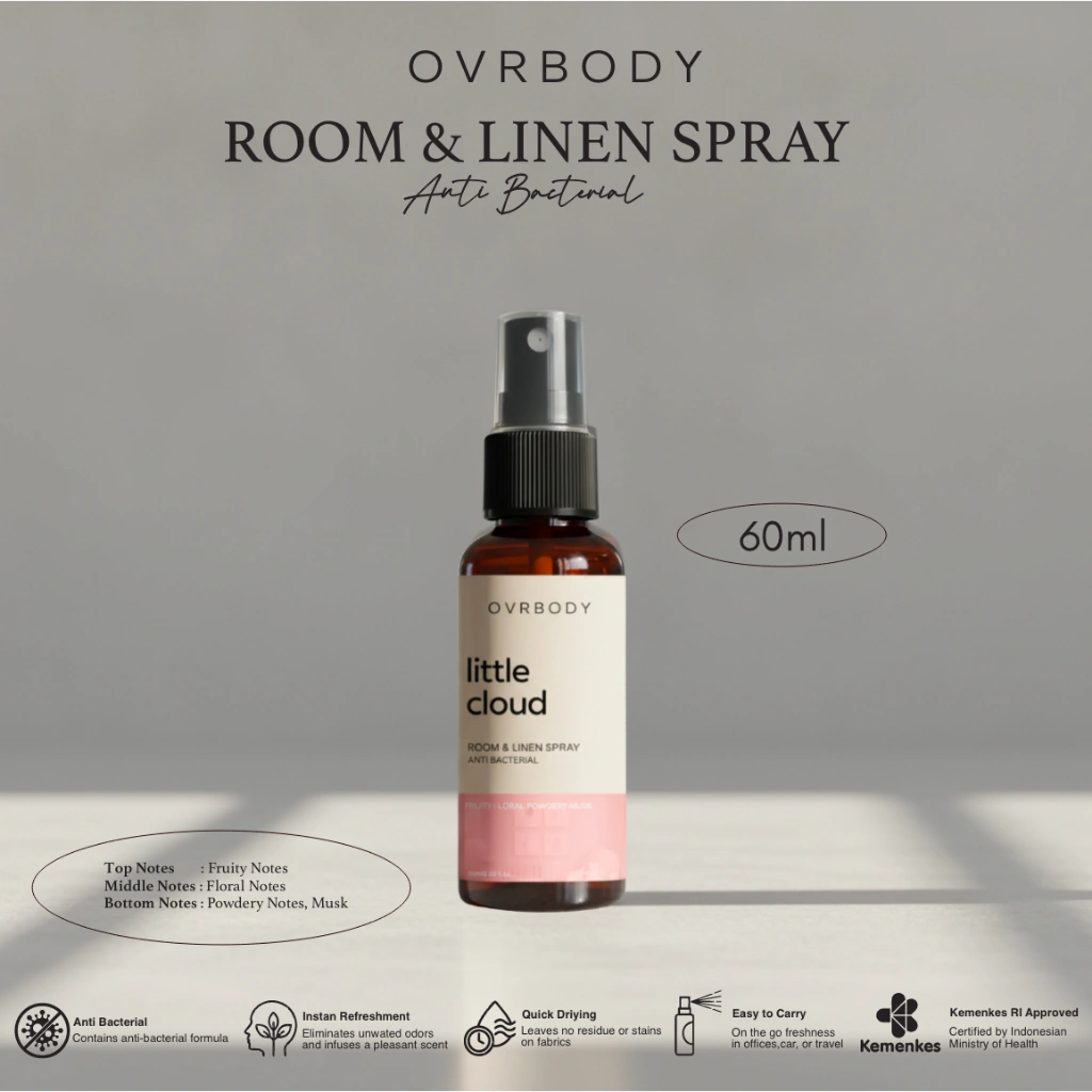 Ovrbody - Room & Linen Spray Anti Bacterial Little Cloud 60ml