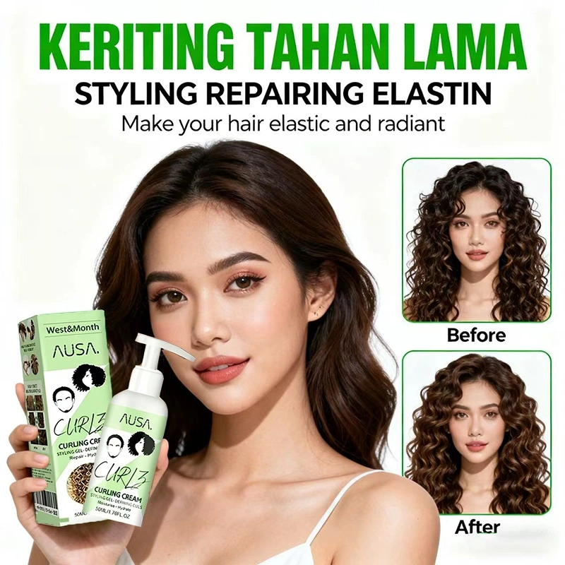 Gel Rambut Keriting Perawatan Rambut Keriting curl cream Elastin Tidak lengket mengurangi keriting