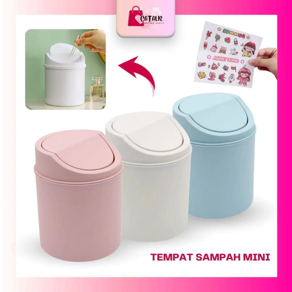 CATALIS Tempat Sampah Warna Mini Trash Bag Kotak Sampah Kamar Ruang Tamu