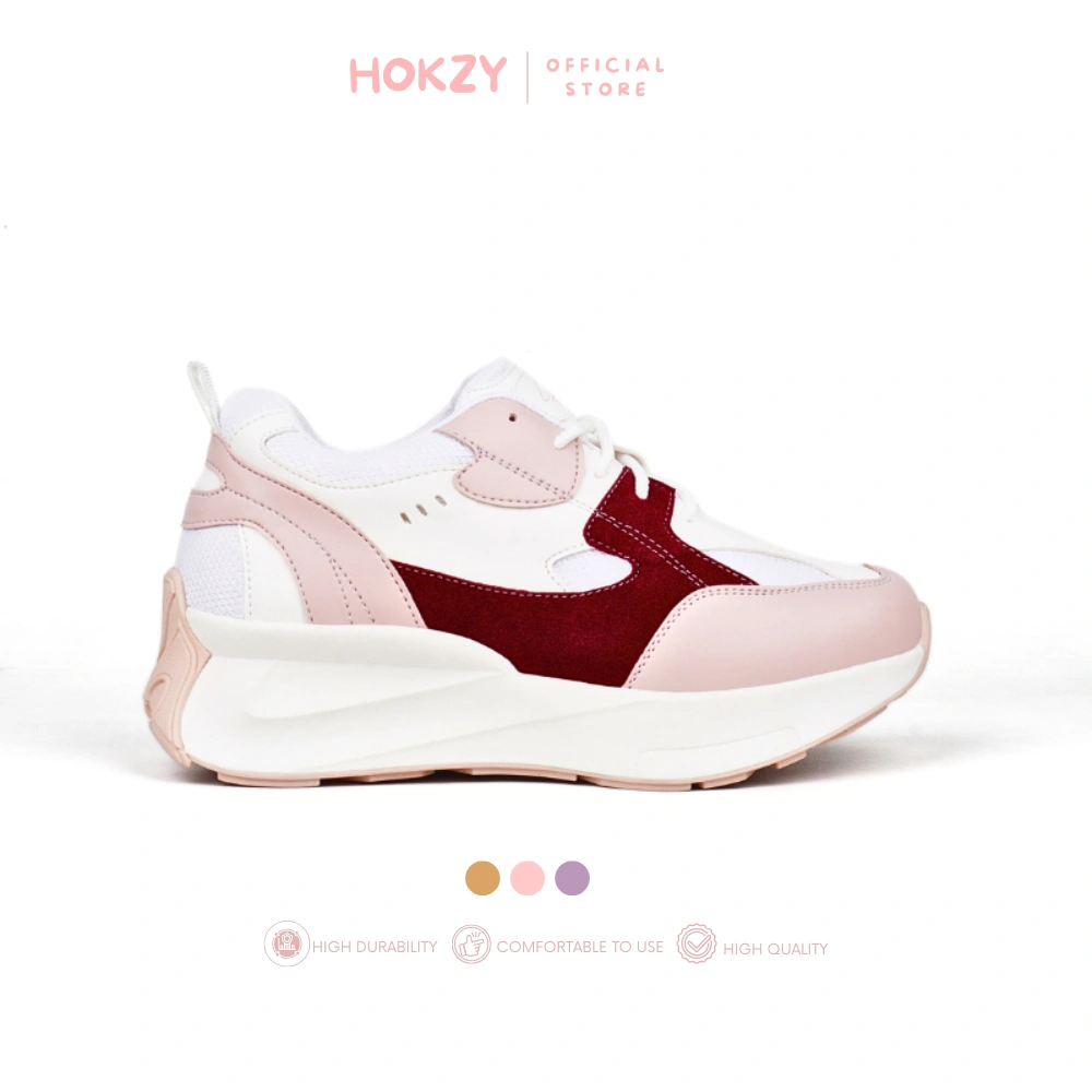 HOKZY Meisie Sepatu Sport Wanita Sneakers Casual Running Shoes Women's