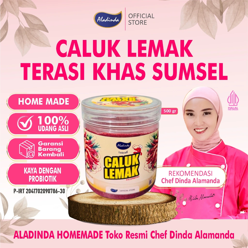 ALADINDA CALUK LEMAK / TERASI PALEMBANG ASLI  CHEF DINDA ALAMANDA
