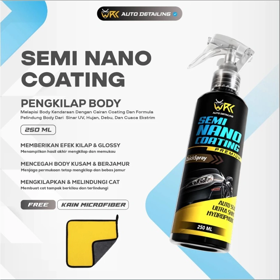 Auto Detailing Pengkilap Body Motor dan Pengkilap Body Mobil Semi Nano Coating Otomotif