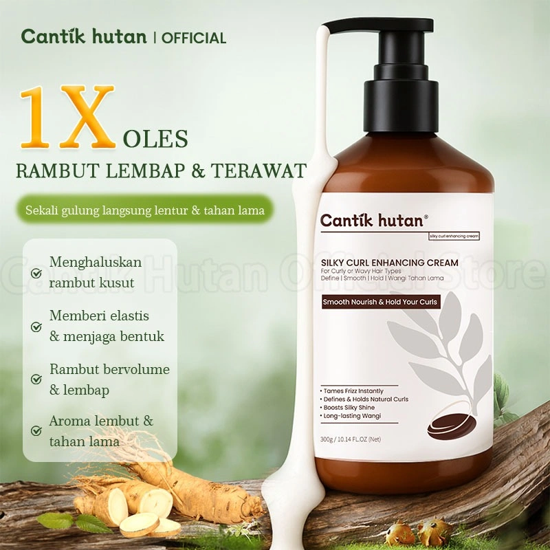 CantikHutan Krim Rambut Keriting 300ml Bikin Rambut Keriting Lembut Lentur Anti Kusut & Mudah Diatur