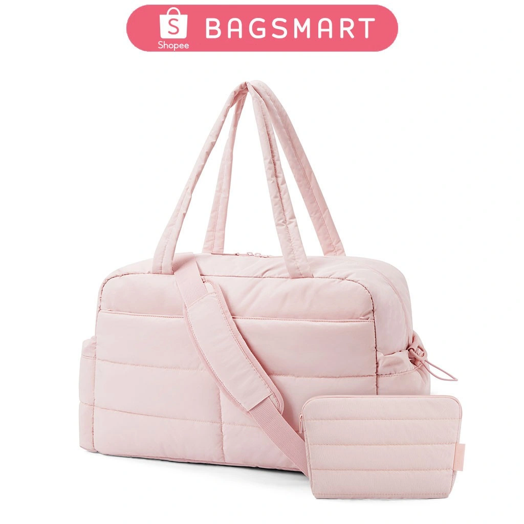 BAGSMART Tas Travel Duffel Tote Bag Gym Bag Tahan Air 32L Wanita Workout Bag Memberi Tas Kosmetik