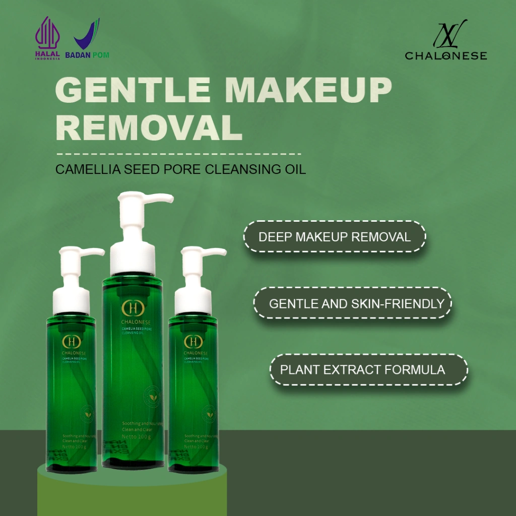 CHALONESE cleansing oil makeup remover bersihkan kotoran wajah sisa makeup remover micellar water aman untuk kulit sensitif berjerawat pembersih makeup wajah
