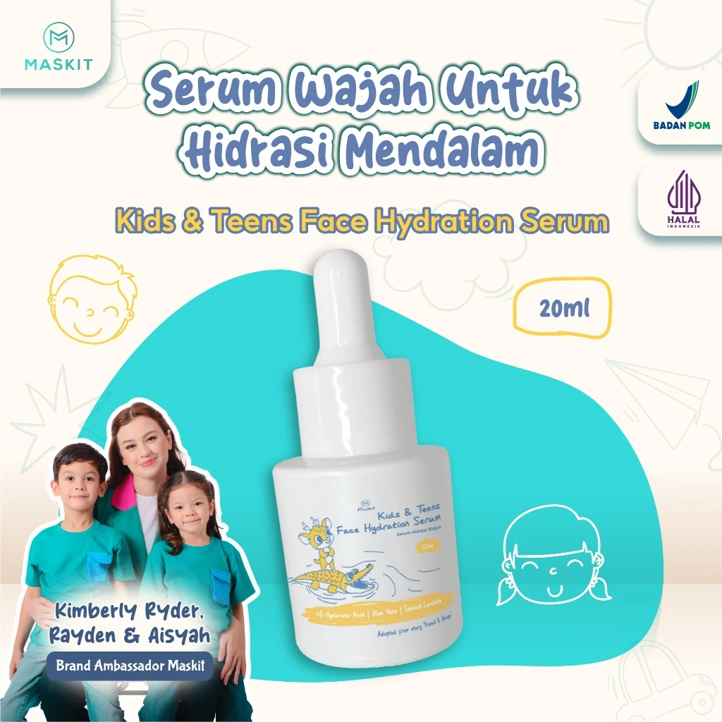 Kids & Teens Face Hydrating Serum - Serum  Anak & Remaja Menghidrasi 4D Hyaluronic Acid 20ml - Maskit
