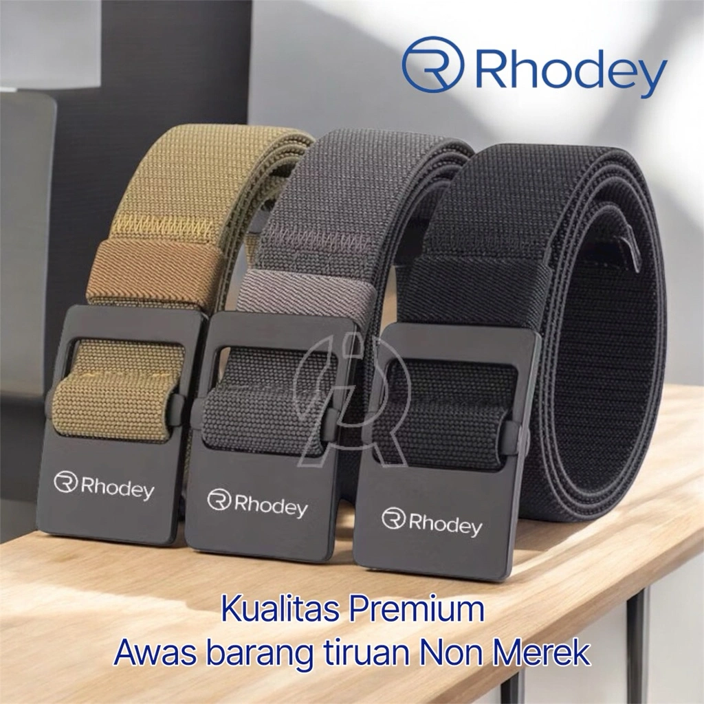RHODEY Tali Ikat Pinggang Pria Sabuk Canvas Army Military Tactical Gesper Metal 120 cm
