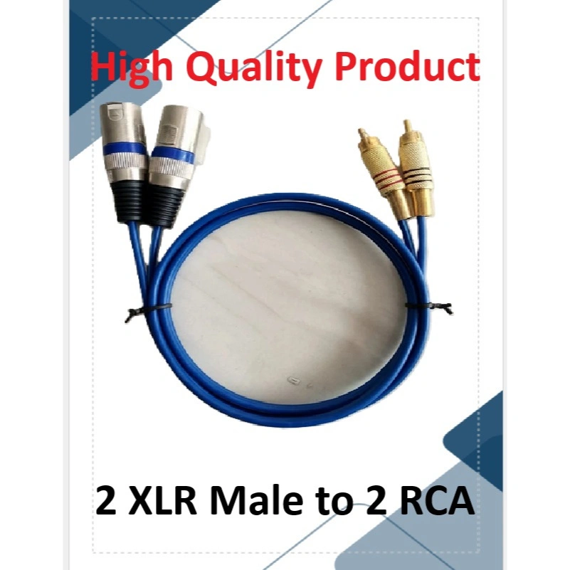 Kabel kitani 2 XLR Male Stereo to 2 RCA 1M