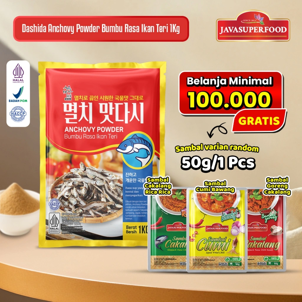 [HALAL] DASHIDA ANCHOVY POWDER BUMBU RASA IKAN TERI / SOUP STOCK ANCHOVY DASHIDA / BUBUK IKAN TERI / KALDU IKAN TERI / MYEOLCHI MATDASHI