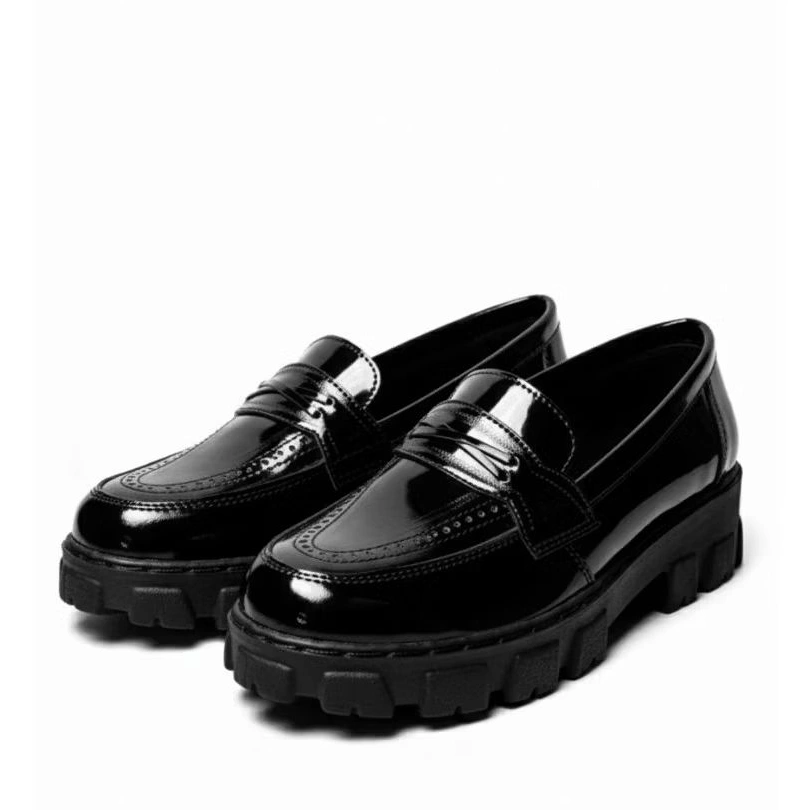 HARVEY - Sepatu Docmart Slip On Loafres Korea Wanita
