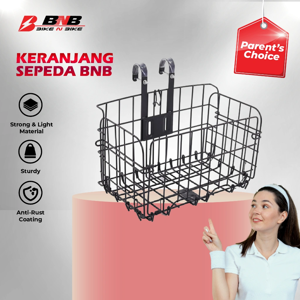 BikeNBike - Keranjang Sepeda Bisa di Lipat / Foldable Basket (Untuk Sepeda Mtb, Sepeda Lipat)