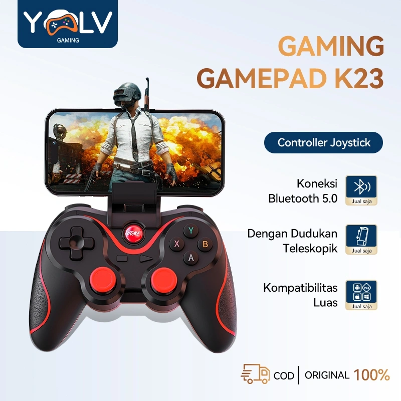 YLV Controller Joystick K23 Gamepad Bluetooth X3 for IOS Windows  Android