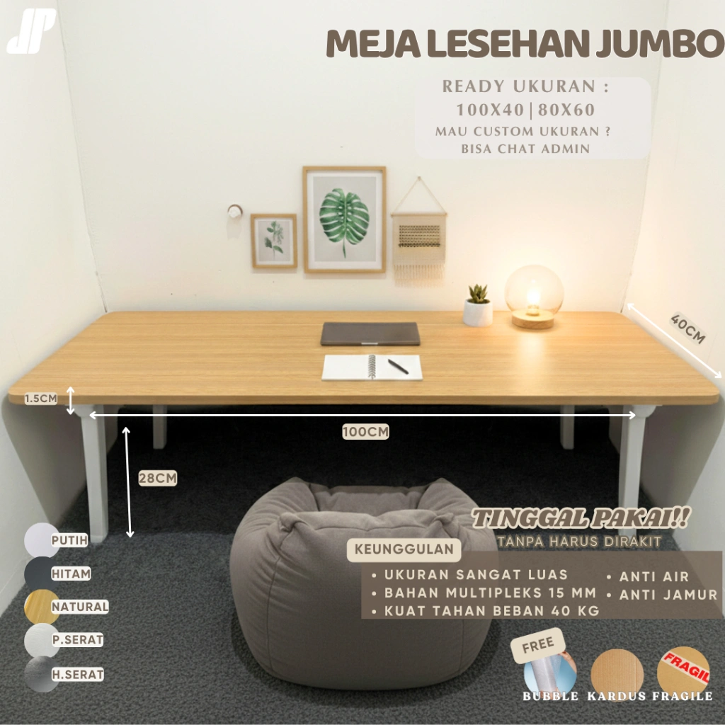 MEJA LAPTOP BESAR LESEHAN 100CMX40CM & 80CMX60CM MEJA BELAJAR / MEJA LIPAT / MEJA KERJA / MEJA BELAJAR / MEJA MAKAN / MEJA MENGGAMBAR / MEJA ANAK / MEJA GAME / MEJA MENGAJI / MEJA MEWARNAI / MEJA SETRIKA / MEJA JUALAN / MEJA PORTABLE / MEJA KONTEN