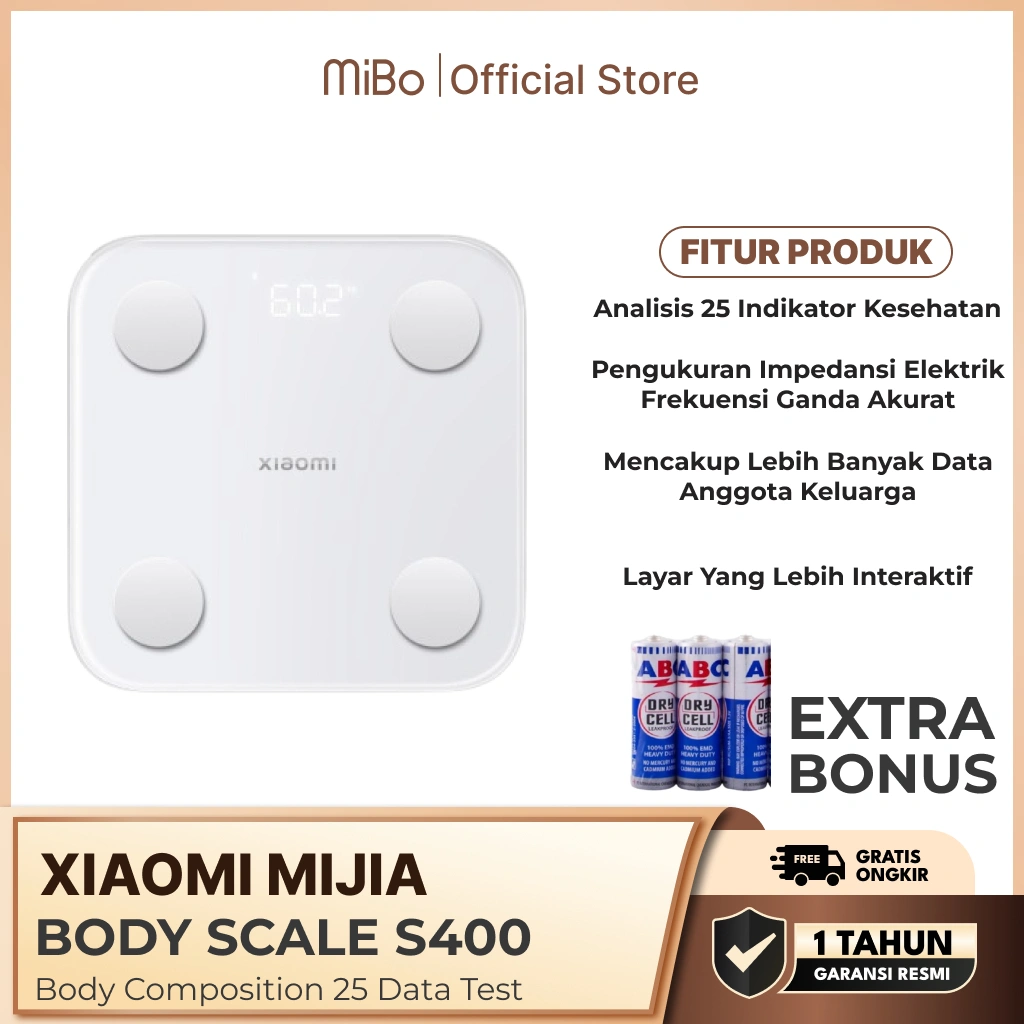 Xiaomi Body Composition Scale S400 Timbangan Badan Garansi Resmi