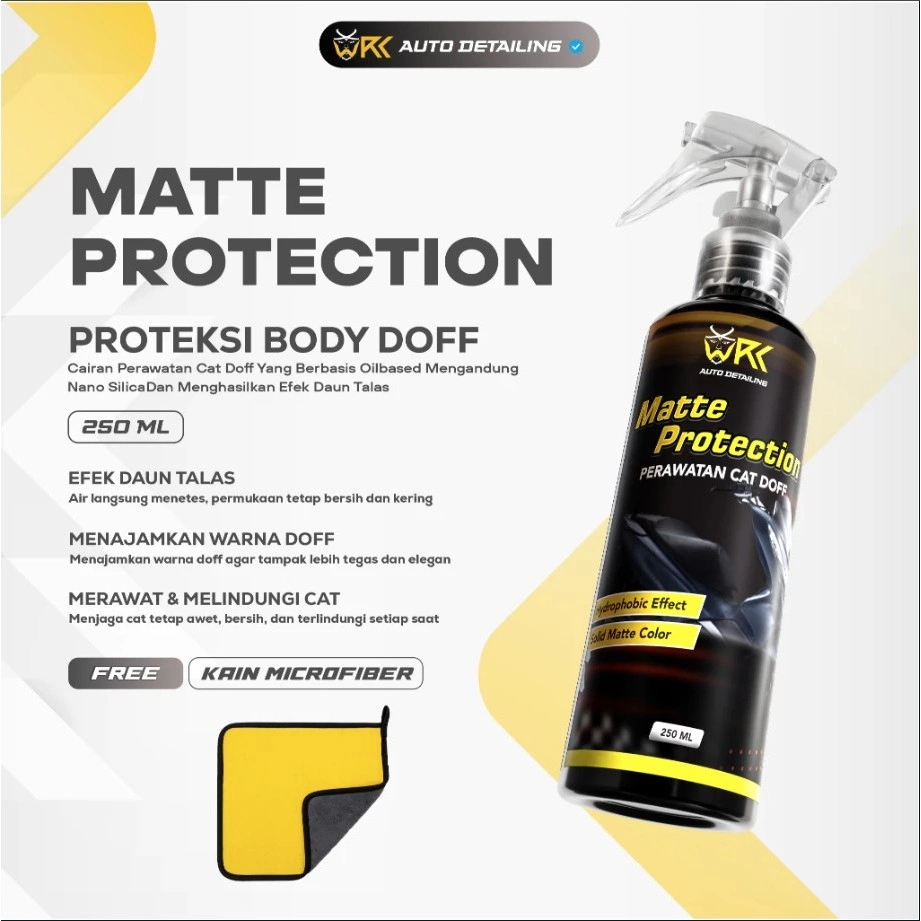 Matte Protection Pengkilap Motor Doff Efek Daun Talas - Auto Detailing.