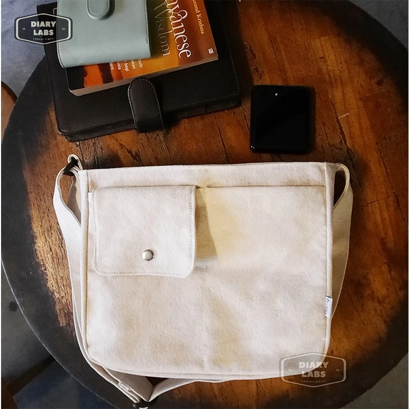 DiaryLabs - TAS SELEMPANG KANVAS POCKET - SLING BAG CANVAS